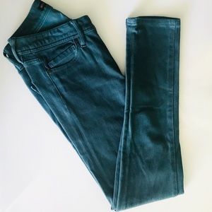 GENETIC DENIM Stretch Skinny Fitted Jeans RARE Emerald Color 👖